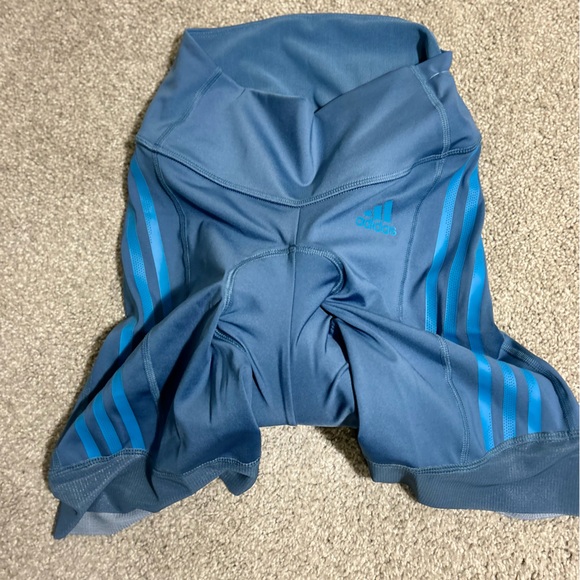 NWT $100 ADIDAS Women S Cycling Bike Padded Short Spinning Tights Primeblue BLUE - Picture 5 of 9